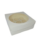 Коробка для 9 капкейков MUF 9 Pro Window White 1 шт (25шт/упак, 100шт/кор)