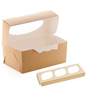 Коробка для 3 капкейков ECO MUF 3 1 шт (150шт/кор)
