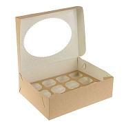 Коробка для 12 капкейков ECO MUF 12 1 шт (100 шт/кор.)